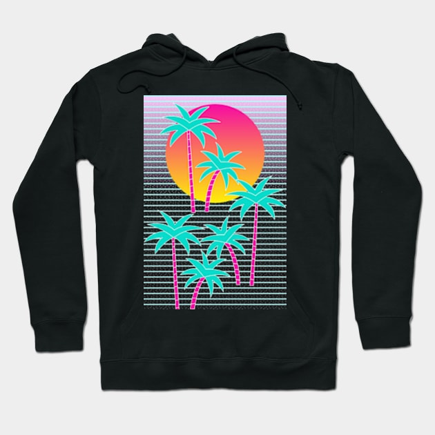 Hello Miami Sunset Hoodie by SilverPegasus